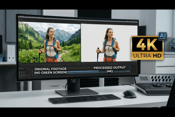 Change video background online export